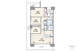 ジオ新町 3LDKの間取図画像