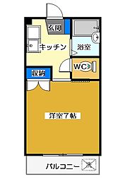 横田マンション 1Kの間取図画像