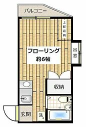 ビアンカ目黒 ワンルームの間取図画像
