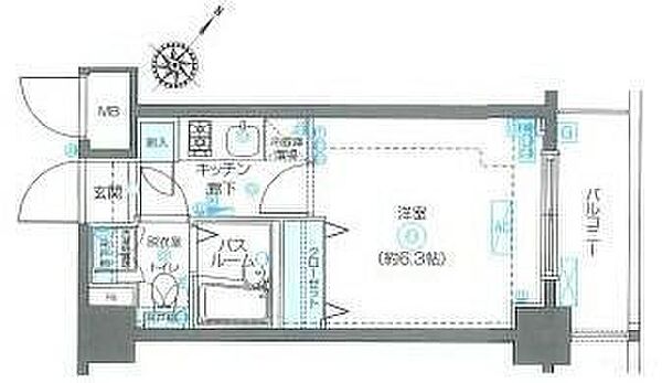 フェニックス池袋参番館 703｜東京都豊島区池袋４丁目(賃貸マンション1K・7階・20.79㎡)の写真 その2