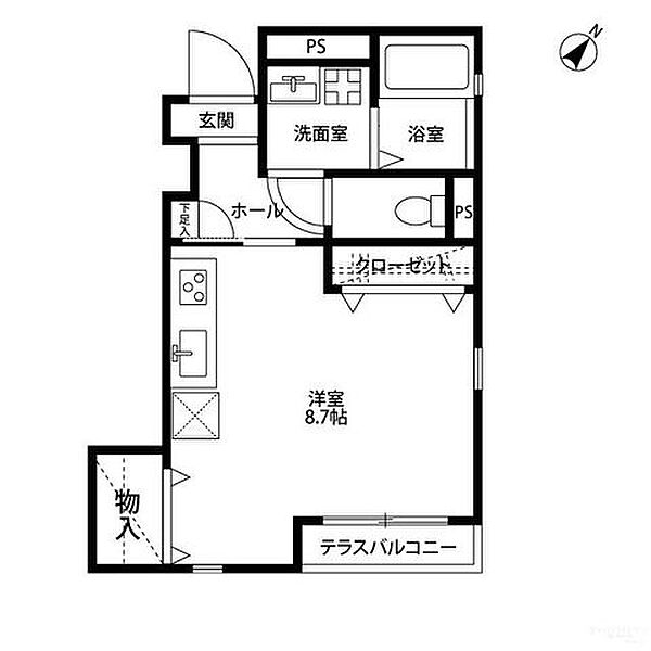 アムール　相生 102｜東京都板橋区相生町(賃貸アパート1R・1階・26.75㎡)の写真 その2