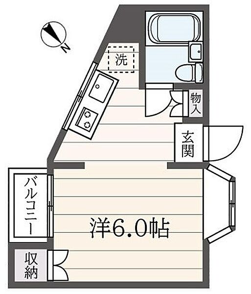 リティアヒルズ南大沢 202｜東京都八王子市上柚木(賃貸アパート1R・2階・19.04㎡)の写真 その2