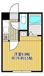 ロッシェル東淵野辺2 1Kの間取図画像