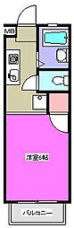 グリーンハウスエイナ ワンルームの間取図画像