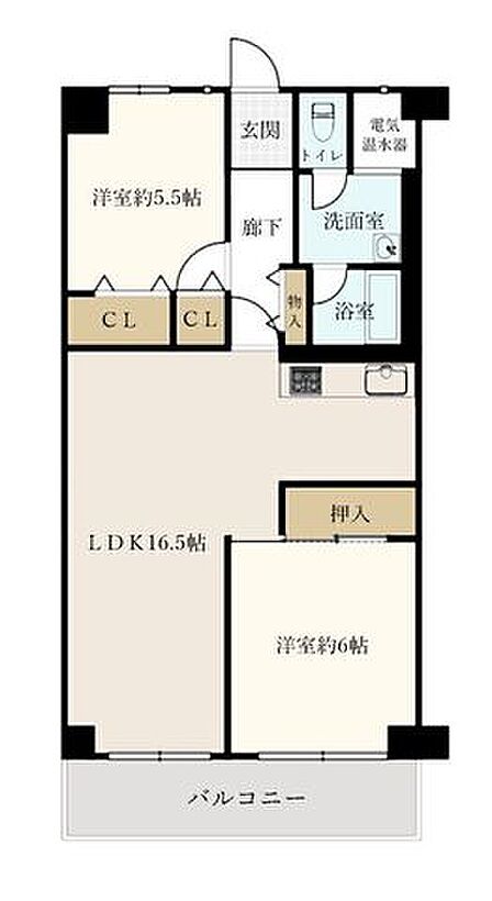 2LDK 間取り