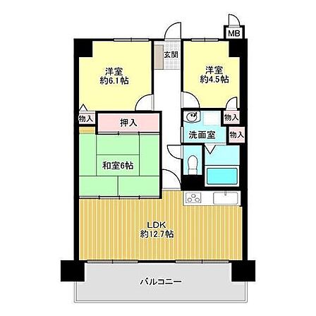 3LDK 間取り