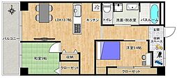守口スカイハイツ 2LDKの間取図画像