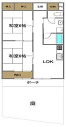 東淀川ホームプラザ 2LDKの間取図画像