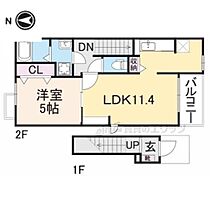 カーサコルティーレ　III 201 ｜ 大阪府四條畷市岡山２丁目（賃貸アパート1LDK・2階・42.28㎡） その1