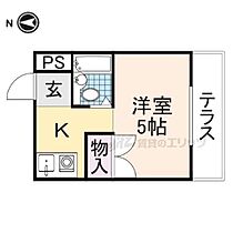 ＰＡＬハウスＫ 111 ｜ 大阪府枚方市黄金野２丁目（賃貸アパート1K・1階・20.00㎡） その2