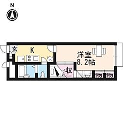 レオパレスM&Kウズマサ 1Kの間取図画像