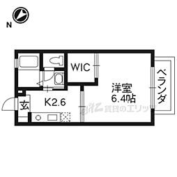 マハロハイツ 1Kの間取図画像