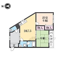 ソル・レヴェンテ 2DKの間取図画像