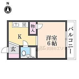 OTYマンション 1Kの間取図画像