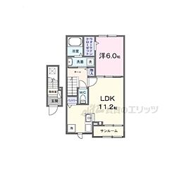フランアンジュ 1LDKの間取図画像