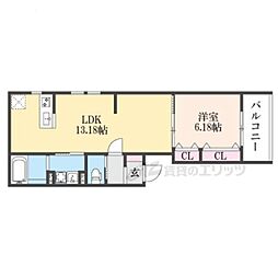 Ciel Court門真南 1LDKの間取図画像