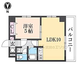 M'PLAZA香里壱番館 1LDKの間取図画像