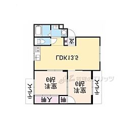 アムールY&N 2LDKの間取図画像