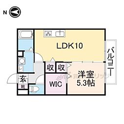 Casa南野口 1LDKの間取図画像