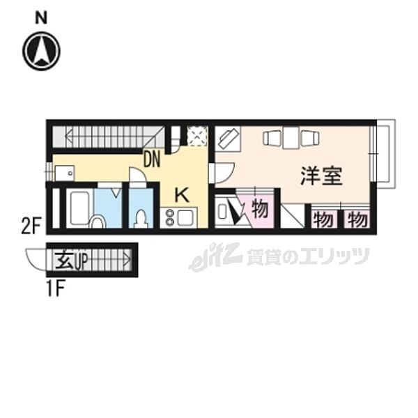 レオパレスクリオネ 208｜奈良県香芝市別所(賃貸アパート1K・2階・26.08㎡)の写真 その2