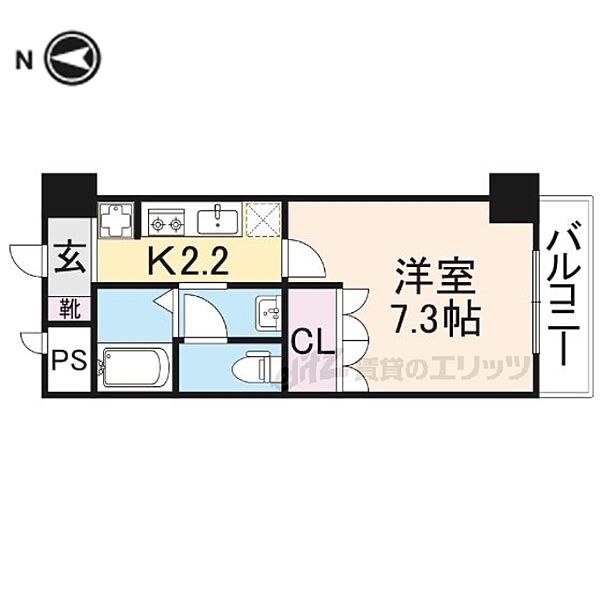 グリーンフィール大宮 403｜奈良県奈良市大宮町３丁目(賃貸マンション1K・4階・24.75㎡)の写真 その2