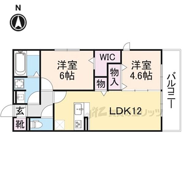 奈良県奈良市大森町(賃貸アパート2LDK・2階・55.28㎡)の写真 その2