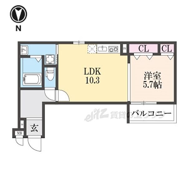 フジパレス上神田II番館 303｜大阪府寝屋川市上神田１丁目(賃貸アパート1LDK・3階・40.77㎡)の写真 その2