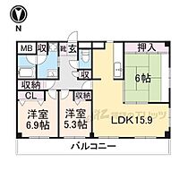 レガオコート香里園 302 ｜ 大阪府枚方市香里園東之町（賃貸マンション3LDK・3階・79.50㎡） その2