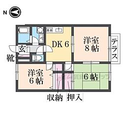 ビレット・ルネ 3DKの間取図画像