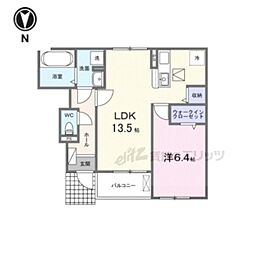 ソレアード・橿原 1LDKの間取図画像