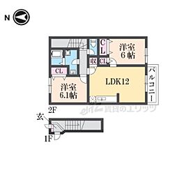 サンクレスト 2LDKの間取図画像