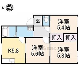 タウニィーエスティ 3Kの間取図画像