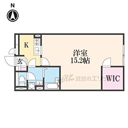 レオネクストさくら 1Kの間取図画像