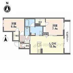 メゾン ソラリス 2LDKの間取図画像
