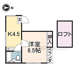 みすずコーポ2 1Kの間取図画像