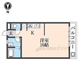 シティ赤阪 ワンルームの間取図画像
