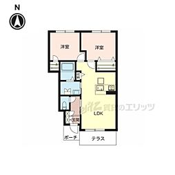 シャーメゾンみらい2 2LDKの間取図画像