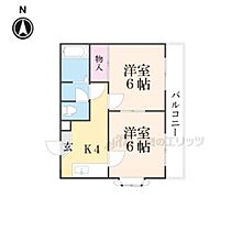 大和高田第17マンション 204 ｜ 奈良県大和高田市大字市場（賃貸アパート2K・2階・33.48㎡） その2