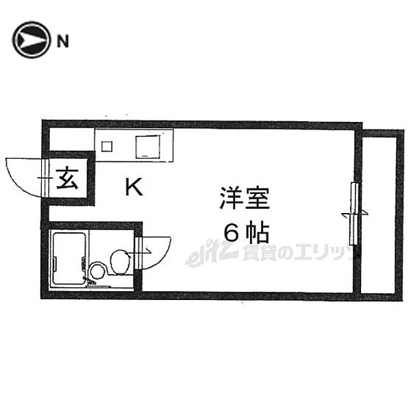 コーポ諏訪西大寺 405｜奈良県奈良市西大寺赤田町１丁目(賃貸アパート1K・4階・14.50㎡)の写真 その2