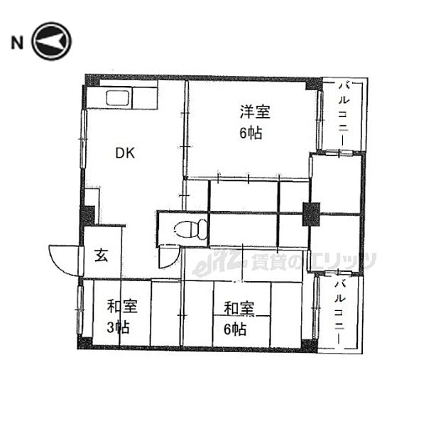 ビレッジハウス見瀬 6-302｜奈良県橿原市見瀬町(賃貸マンション3DK・3階・49.20㎡)の写真 その2