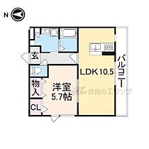 結充IMMEUBLE B館 305B ｜ 奈良県天理市豊井町（賃貸マンション1LDK・3階・40.00㎡） その2