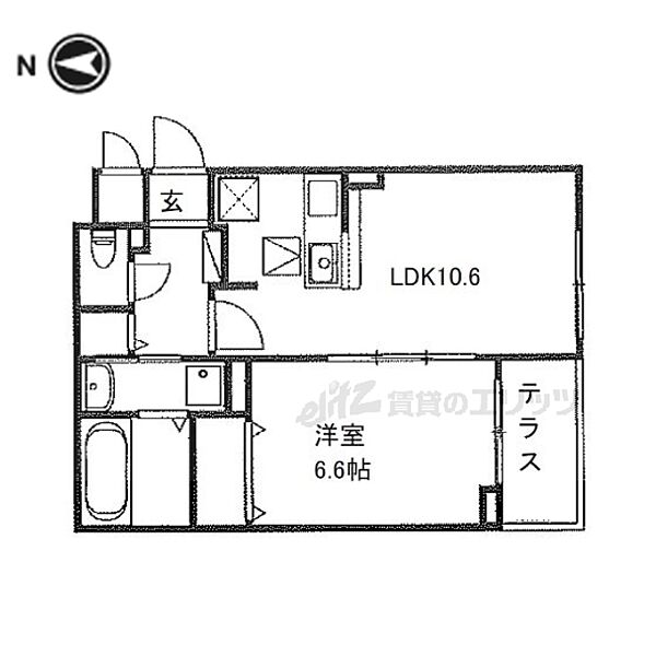 東神田町アパートＷＥＳＴ 101｜大阪府寝屋川市東神田町(賃貸アパート1LDK・1階・42.00㎡)の写真 その2