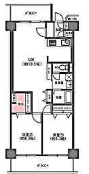インペリアル堂島 2LDKの間取図画像