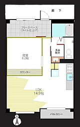 藤沢駅南口住宅 1LDKの間取図画像