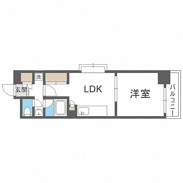 コンソラーレ難波 ｜大阪府大阪市浪速区桜川1丁目(賃貸マンション1LDK・2階・34.72㎡)の写真 その2