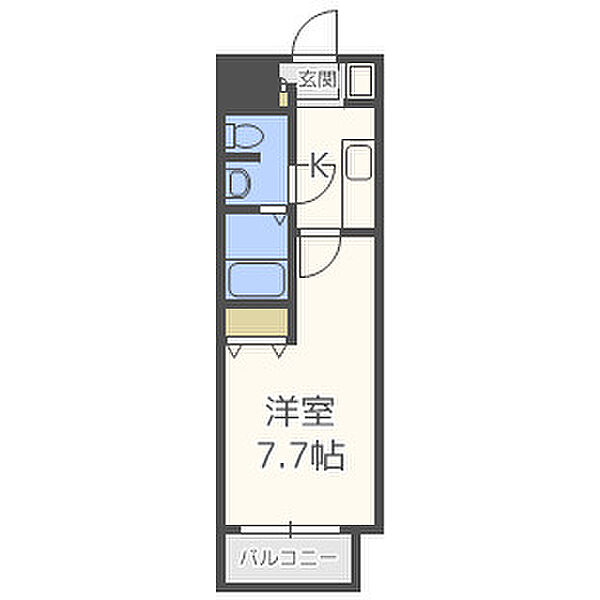 ルミエール清水谷 ｜大阪府大阪市中央区玉造2丁目(賃貸マンション1K・3階・23.27㎡)の写真 その2