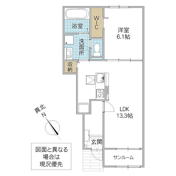 モデルノ IV 103号室｜茨城県取手市谷中(賃貸アパート1LDK・1階・50.05㎡)の写真 その2