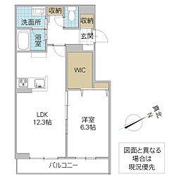 ハレルアナ 1階1LDKの間取り