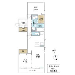 D’s LIEN C C号地 3階2LDKの間取り