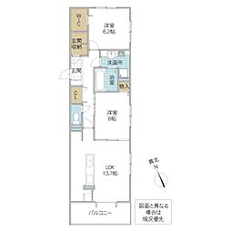 D’s LIEN D D号地 2階2LDKの間取り